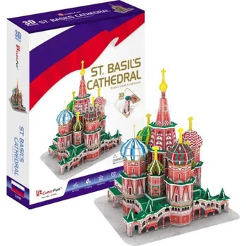 3D puzzle Cubicfun 3D Chrám Vasila Blaženého 92 dílků