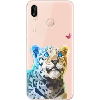 Pouzdro na mobilní telefon Odolné silikonové pouzdro iSaprio - Leopard With Butterfly - Huawei P20 Lite