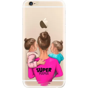 Odolné silikonové pouzdro iSaprio - Super Mama - Two Girls - iPhone 6/6S