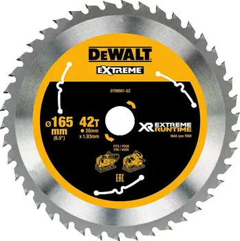 Pilový kotouč Dewalt Xr Extreme Runtime 165 x 20 mm 42 zubů