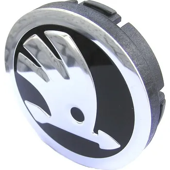 Středová krytka kola Škoda Auto Středová krytka hliníkových kol ŠKODA, originál, chromované logo