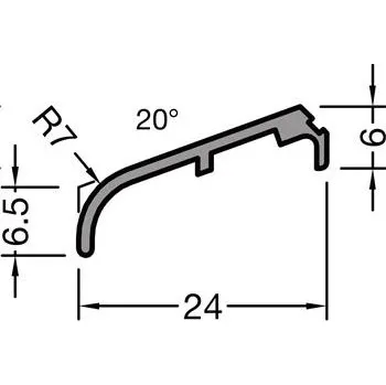 Plech GUTMANN křídlová okapnice FP 8532 šířka 24mm hliník tmavě hnědá délka 3m