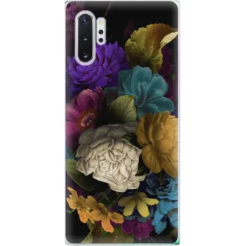 Pouzdro na mobilní telefon Odolné silikonové pouzdro iSaprio - Dark Flowers - Samsung Galaxy Note 10+