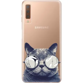 Odolné silikonové pouzdro iSaprio - Crazy Cat 01 - Samsung Galaxy A7 (2018)