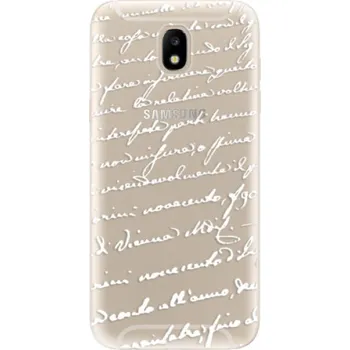 Odolné silikonové pouzdro iSaprio - Handwriting 01 - white - Samsung Galaxy J5 2017