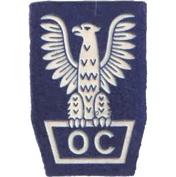 Nášivka ARMÁDNÍ ORIGINÁL POLSKO Nášivka čepicová civilní obrany orel Polsko OC Obrona Cywilna PRL 1973-1989