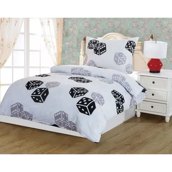 Povlečení Recenze JAHU mikro satén Dallas Cube 140 x 200, 70 x 90 zip