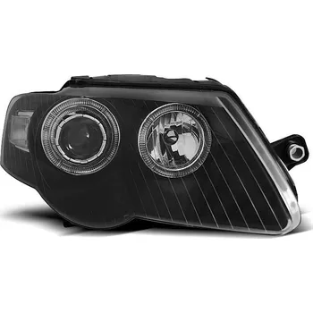 Přední světlomet Přední světla Angel Eyes VW Passat 3C 05+ motor černá