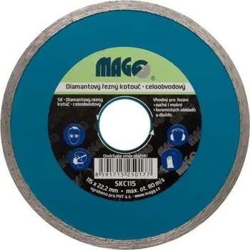 Řezný kotouč Super diamantový kotouč celoobvodový 115x22,2mm Magg (SKC115)