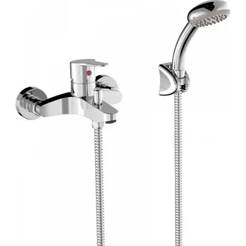 Vodovodní baterie TRES BASE vanová nástěnná baterie CHROM, rozteč 150 mm, s příslušenstvím