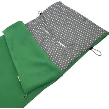 Fusak Recenze Aesthetic Fusak jarní 2v1 plátno/mikrofleece šedý a bílé hvězdičky/zelený