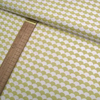 Bavlněné plátno - Tašky - šupiny, žlutá - šíře 160cm