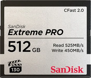 Paměťová karta Sandisk Extreme Pro Cfast 512 GB (SDCFSP-512G-G46D)
