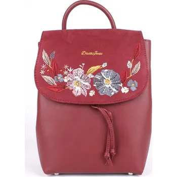 Městský malý tmavěčervený batoh David Jones 6141-4 s obsahem 5l