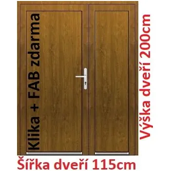 Vchodové dveře Dvoukřídlé vchodové dveře plastové plné Soft Emily 115x200 cm - Akce!