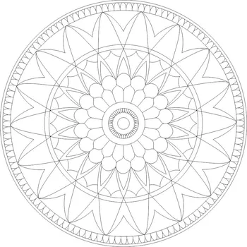 kreativní sada Radost v písku Šablona na pískování mandala Kruhy štěstí (51) Varianta: 300 x 300 mm