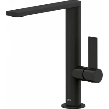 Vodovodní baterie TRES PROJECT umyvadlová stojánková baterie 23 cm, bez automatické výpusti ČERNÝ MAT