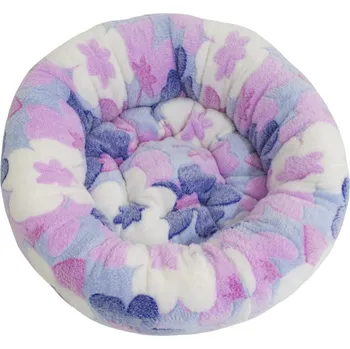 Pelíšek pro kočku Rajen kulatý pelíšek 50cm, vzor květinkový