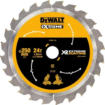 Pilový kotouč Dewalt Xr Extreme Runtime 250 x 30 mm 24 zubů
