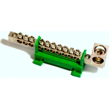 Nulový rozbočovací můstek PE10/1x50 zelený