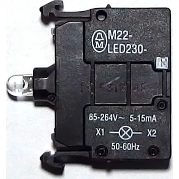 vypínač M22-LED230-R 230V kontrolka (červená)
