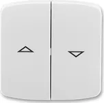 Kryt spínače žaluziového dělený s potiskem pro řazení 88 a 89, šedá, ABB Tango 3558A-A662 S