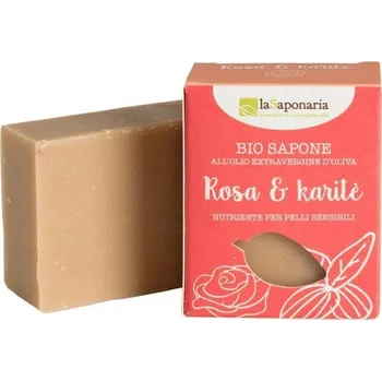 Mýdlo laSaponaria Růžový olej a bambucké máslo Bio tuhé mýdlo 100 g
