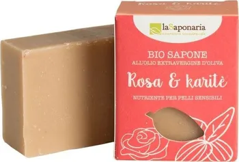Mýdlo laSaponaria Růžový olej a bambucké máslo Bio tuhé mýdlo 100 g