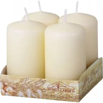 Svíčka Svíčka adventní matná 4x8cm - béžová (4ks)