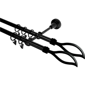 Garnýž Garnýž kovová 400 cm dvouřadá - dvojitá 16 Blesk double černá