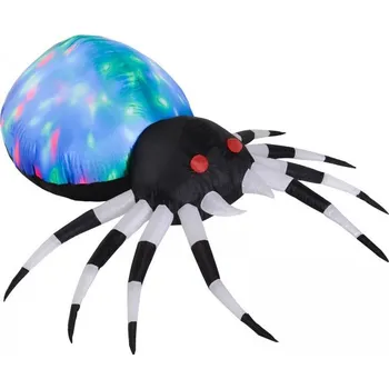 Zahradní dekorace Nafukovací halloweenský pavouk s LED světly | 120 x 90 x 70 cm