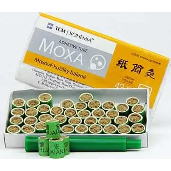 Masážní přístroj Moxové kužílky balené Haj - Adhesive Moxa Tube 42 ks TCM Bohemia