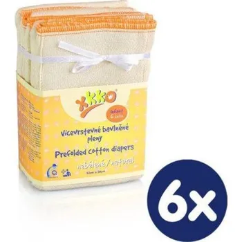 látková plena Kikko Vícevrstvé plenky (4/8/4) - NEBĚLENÉ Infant (32x34cm)