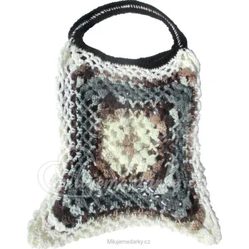 Cestovní taška Originální ručně háčkovaná taška - čtvercová síťovka z kolekce Milujemedarky