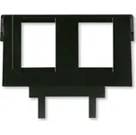 Nosná maska pro 2 komunikační zásuvky keystone, černá, ABB 5014A-B1018