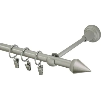 Garnýž Garnýž kovová 320 cm jednořadá 16 hrot matná stříbrná