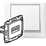 Zásuvka datová 2x RJ45, UTP, Cat.5e, 2 výstupy VALENA, bílá Legrand