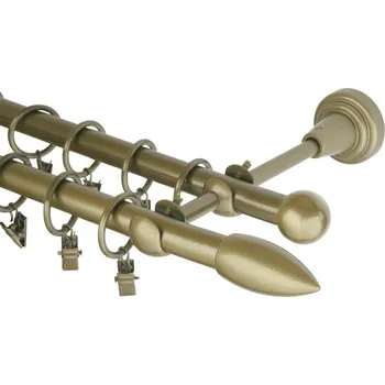 Garnýž Garnýž kovová 480 cm dvouřadá - dvojitá 16 špice zlatá antik