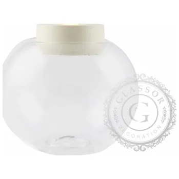 Svícen Skleněný svícen čirý bez dekoru