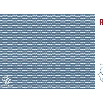 Plech Rv 2-3,5; tloušťka 1 mm, Děrovaný nerezový plech 1.4301 - 1.4307