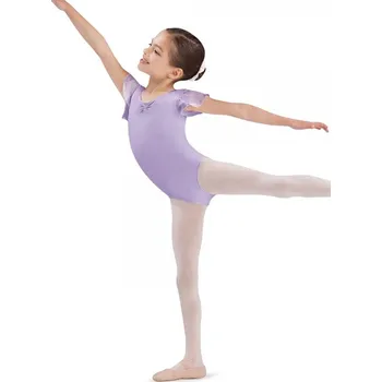 Dětský overall Bloch,Scarlet - dívčí trikot s žoržetovými rukávky CL3732, šeříková fialová 104-110