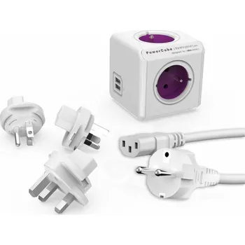 Cestovní adaptér Powercube Rewirable USB+Travel Plugs+IEC 