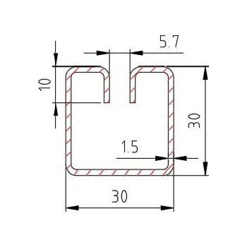 Stavební profil Lemovací profil "WG30" (30 x 30 mm); délka 3100 mm