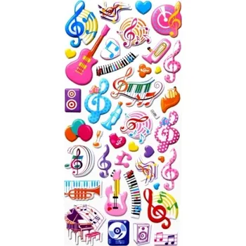Samolepky hudební značky a nástroje 2