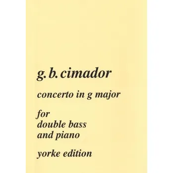 Cimador: Concerto in G major / kontrabas + klavír