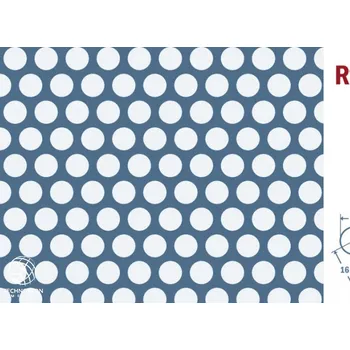 Plech Rv 12-16; tloušťka 1,5 mm, Děrovaný ocelový plech DC01-DC05