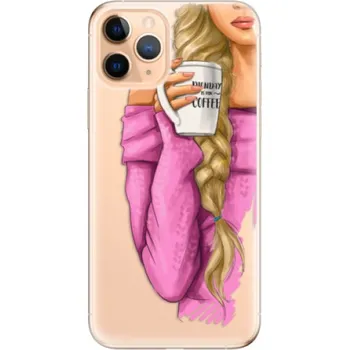 Pouzdro na mobilní telefon Odolné silikonové pouzdro iSaprio - My Coffe and Blond Girl - iPhone 11 Pro