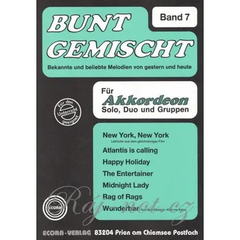 BUNT GEMISCHT 7 / známé melodie v úpravě pro jeden nebo dva akordeony