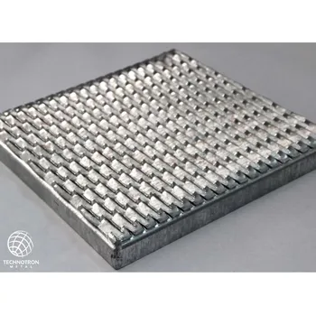 Terasové prkno Rošt - tahokovový - ocel, žárový zinek / 47x13x5x3 mm / 1200 x 1200 x 50 mm