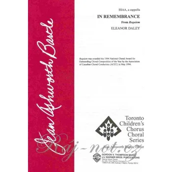 IN REMEMBRANCE from Requiem / SSAA a cappella